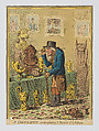 A Cognocenti Contemplating ye Beauties of ye Antique, James Gillray British, Hand-colored etching