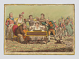 Playing in Parts, James Gillray British, Hand-colored etching and aquatint