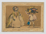 A Change in the Petticoats, or the Years 1780 &1817, William Heath ('Paul Pry')  British, Hand-colored etching