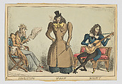 Morning Noon and Night, William Heath ('Paul Pry')  British, Hand-colored etching