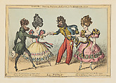 Quadrille–Evening Fashions– Dedicated to the Heads of the Nation: La Poule, William Heath ('Paul Pry')  British, Hand-colored etching