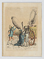 Depart de la Promenade, Des Boulevard de Paris, Anonymous, French, 18th century  French, Hand-colored etching