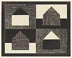Black, Gray, White, from "The Art Pro Choice II Print Portfolio", Jennifer Bartlett American, Woodcut