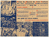 Poster relating to union demands for graphic art workers employed by commercial workshops, Everardo Ramírez Mexican, Woodcut, linocut, letterpress, in blue and red, backed with linen