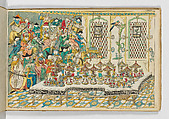 Accurate Representation . . .Des Herrlichen Festins Welches. . .Francisca Sibylla Augusta, Marggräffin zu Baaden und Hochberg. . .In. . .Schloss Ettlingen Anno 1729. . .gegeben, Published by Johann Christian Leopold, Engraving, hand-colored in water color