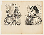 Comic Valentine original illustration: Sewing Machine, Anonymous (British, 19th century), Ink