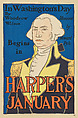 Harper's, In Washington's Day, January, Edward Penfield American, Lithograph