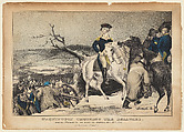 Washington Crossing the Delaware: Evening Previous to the Battle of Trenton, December 25th, 1776, Nathaniel Currier  American, Hand-colored lithograph