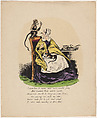 Comic Valentine (Old Maid), Anonymous British, Hand colored lithograph, watercolor