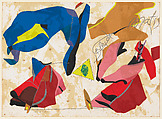 Bleu Matisse, Hervé Télémaque  Haitian, Screenprint with coffee grounds