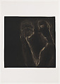 Mezzo Fist #1, Susan Rothenberg American, Mezzotint with collage