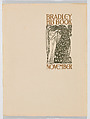 Bradley: His Book, Vol. II, No. 1, William Henry Bradley American, Periodical with letterpress (relief process) illustrations