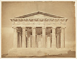 View of the Parthenon, Anonymous, British, 19th century  British, Brush and brown wash