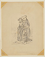 Parson Wells and his Wife, from Judd's "Margaret: A Tale of the Real and Ideal, Blight and Bloom", Felix Octavius Carr Darley (American, Philadelphia, Pennsylvania 1822–1888 Claymont, Delaware), Pen and ink and brush and wash