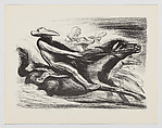 Galloping riders on horses (El Galope), from "Eight Studies by Mexican Masters of Graphic Arts" (1952), José Chávez Morado Mexican, Lithograph