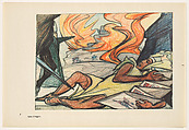 The destruction of ancient Mexico (La destruccion del Mexico antiguo), Plate 7 from "450 Años de Lucha: Homenaje al Pueblo Mexicano" (450 Years of Struggle: Homage to the Mexican People), Pablo Esteban O'Higgins  American, Offset lithograph