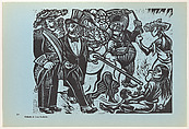 Porfirian society (Sociedad Porfiriana), Plate 37 from "450 Años de Lucha: Homenaje al Pueblo Mexicano" (450 Years of Struggle: Homage to the Mexican People), Jesús Escobedo Mexican, Offset lithograph