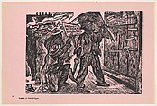 The strike of Cananea; Mexican workers claiming equal rights with the American workers (La huelga de Cananea: los obreros mexicanos reclaman igualdad de derechos frente a los obreros yanquis), Plate 40 from "450 Años de Lucha: Homenaje al Pueblo Mexicano" (450 Years of Struggle: Homage to the Mexican People), Pablo Esteban O'Higgins  American, Offset lithograph