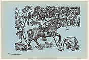 The anti-reelection riots are dispersed (Una manifestacion antirreeleccionista es disuelta), Plate 59 from "450 Años de Lucha: Homenaje al Pueblo Mexicano" (450 Years of Struggle: Homage to the Mexican People), Alfredo Zalce  Mexican, Offset lithograph