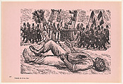 The Porfirian dictatorship demagogically exalts the indigenous people (La dictadura Porfiriana exalta demagogicamente al indigena, 1910), Plate 60 from "450 Años de Lucha: Homenaje al Pueblo Mexicano" (450 Years of Struggle: Homage to the Mexican People), Alfredo Zalce  Mexican, Offset lithograph