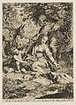 The Holy Family with the infant Saint John the Baptist, after Barocci, Johann Sebastian Müller  German, Engraving