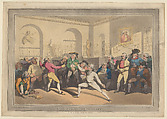 Mr. H. Angelo's Fencing Academy, Thomas Rowlandson  British, Hand-colored etching and aquatint