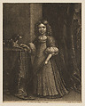 Portrait of a Young Boy with a Dog, Wallerant Vaillant Dutch, Mezzotint; third state of three