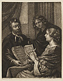 The Flute Lesson, Wallerant Vaillant Dutch, Mezzotint; reverse copy