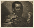 Man Holding a Scroll, Wallerant Vaillant Dutch, Mezzotint; second state of two