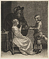 The Drinking Lady, Wallerant Vaillant Dutch, Mezzotint; close variant, between states two and three of four