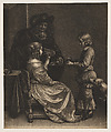 The Drinking Lady, Wallerant Vaillant Dutch, Mezzotint; third state of four