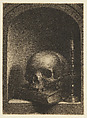 Vanitas Still Life in a Niche, Wallerant Vaillant Dutch, Mezzotint; second state of two