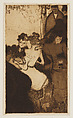The Bar (Le Bar), Armand Séguin  French, Etching, soft-ground, and aquatint with roulette and open-bite in brown ink; second state of two