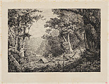Valley of San Juan del Oro (Harvesting Cinchona Bark), Charles-François Daubigny French, Etching on chine collé; first state of two