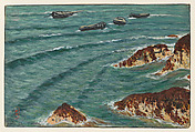 Boats Anchored in Tréboul, Henri Rivière French, Watercolor, gouache, and fabricated black chalk