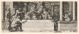 Friezes after Giulio Romano, in Palazzo del Te, Antoinette Bouzonnet Stella french, Etching