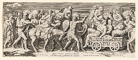 Friezes after Giulio Romano, in Palazzo del Te, Antoinette Bouzonnet Stella french, Etching