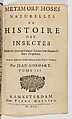Métamorphoses naturelles ou histoire des Insectes, 3 volumes, Johannes Goedaert (Dutch, Middelburg 1617–1668 Middelburg), Hand-colored etching and engraving