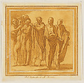 Six Apostles Looking Backwards, from Prove di Vari Rami Inediti [...], Francesco Rosaspina  Italian, Etching and aquatint with brown ink
