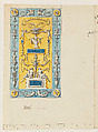 Designs for wall panels, Anonymous, French, 19th century, Pen and ink and watercolor