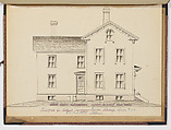 Portfolio containing Six Designs for the George Henry Lyon House, Cambridge, Massachusetts, Anonymous, American, 19th century, Pen and ink, wash and watercolor