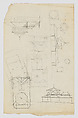 Design Sketches for a Memorial Library (recto and verso) (possibly the Winn Memorial Library, Woburn, Massachusetts), Attributed to Henry Hobson Richardson (1836–1886), Graphite