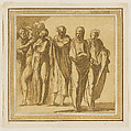 Six Apostles Looking Backwards, from Prove di Vari Rami Inediti [...], Francesco Rosaspina  Italian, Etching and aquatint with brown ink