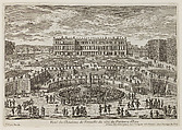 Veue du chasteau de Versailles (View of Versailles, garden facade), Adam Perelle (French, Paris 1640–1695 Paris), Etching