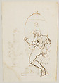Two Designs for Vases (recto); Variant Design for a Vase (verso), Ennemond Alexandre Petitot (French, Lyons 1727–1801 Parma), Pen and brown ink, brush and brown wash, over black chalk underdrawing (recto); pen and brown ink (verso)