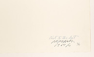 The Next to the Last, Arakawa (American, (born Japan), Nagoya 1936–2010 New York), Colored silkscreen