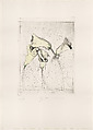 Yellow Calla Lilies, Jim Dine American, Etching, soft-ground etching, drypoint, photogravure, electric tools, and watercolor