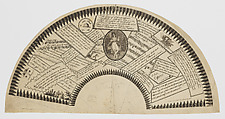 Fan leaf with seventeen charades, Anonymous, British, 18th century  British, Engraving and stipple engraving