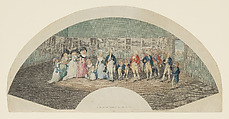 George III, Queen Charlotte, the Prince of Wales and others in a Picture Gallery near Windsor Castle, Johann Heinrich Ramberg German, Etching, printed in color