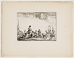 Fishwife And Two Sailors on the Shore, Ludolf Backhuysen  Dutch, Etching